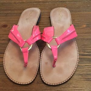 Lilly Pulitzer Pink Patent Leather Sandals